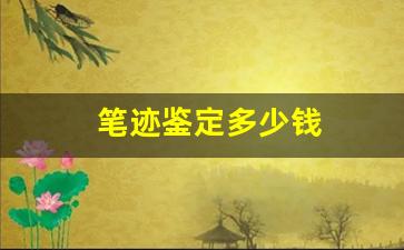 笔迹鉴定多少钱(笔迹鉴定多少钱呀)