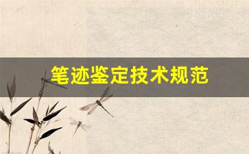 笔迹鉴定技术规范(笔迹鉴定技术规范全文)