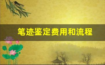 笔迹鉴定费用和流程(笔迹鉴定的流程)